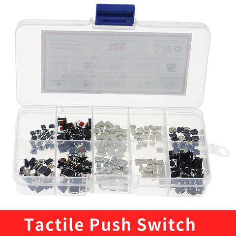 200Pcs/box 10-Types Tactile Push Button Switch Car Remote Control Keys Button Touch Microswitch ► Photo 1/4