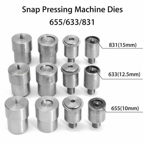 15MM 12.5MM 10MM Metal Buckle Molds Prong Snap Buttons Dies Rivets Moulds for Hand Press Fasteners Tool Installation DIY Machine ► Photo 1/6