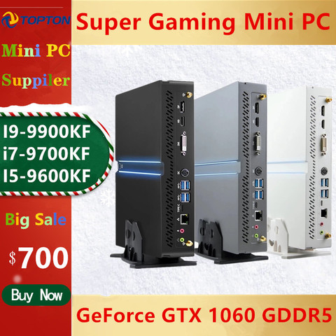 Gaming Mini PC Intel Core I9-9900KF i7-9700KF RTX 2060 6GB GDDR6 2*DDR4 Desktop Computer Windows 10 M.2 NVMe HDMI2.0 DP DVI WiFi ► Photo 1/1