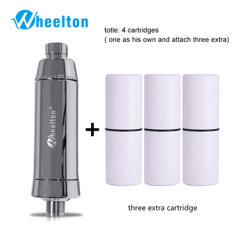 Wheelton SPA Bathing Remove Chlorine Water Filter Purifier Shower Filtration Soft Water Attach Extra 3 Cartridges ► Photo 1/6