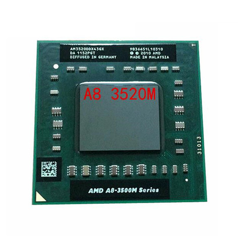 free shipping original  Laptop CPU A8 3520M A8-3520m Socket FS1 CPU 4M Cache/1.6GHz/Quad-Core Notebook processor ► Photo 1/1