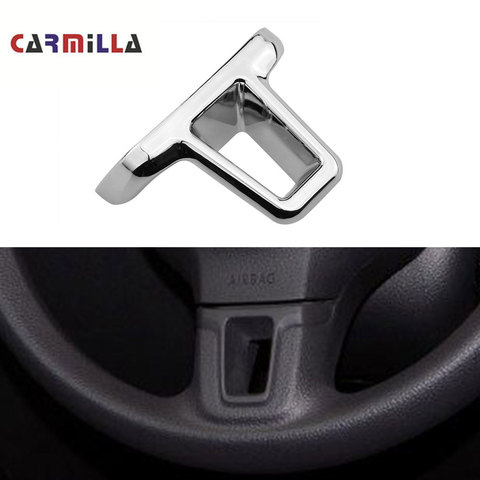 Car Steering Wheel Bottom Middle Chrome Cover Insert Trim For VW 2009-2013 Golf 6 Mk6 Bora 2011-2014 Polo Jetta Eos Touran Caddy ► Photo 1/6