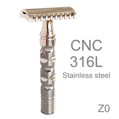 Dscosmetic Z0 316L stainless steel double edge safety razor ► Photo 1/6