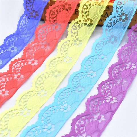 10Yard/Lot Beautiful Lace Ribbon Tape 40MM Lace Trim DIY Embroidered Net Lace For Sewing Decoration african lace fabric ► Photo 1/6