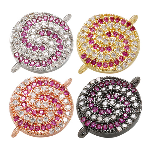 ZHUKOU 13x17mm crystal colored lollipop connector for women handmade DIY necklace bracelet jewelry accessories model: VS435 ► Photo 1/6