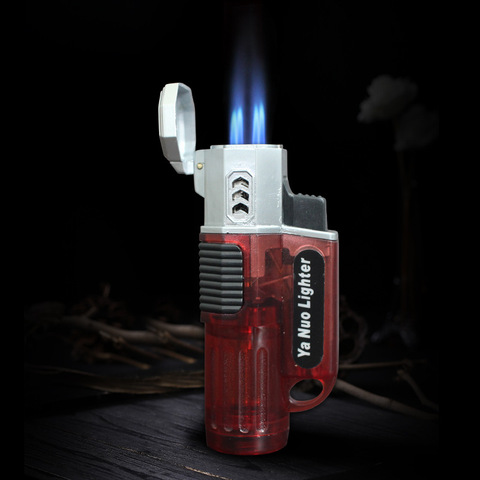 Powerful 4 Nozzles Jet Torch Gas Lighter Windproof Butane Turbo Lighter Inflatable Cigar Pipe 1300 C Spray Gun Free 4 Fire ► Photo 1/6