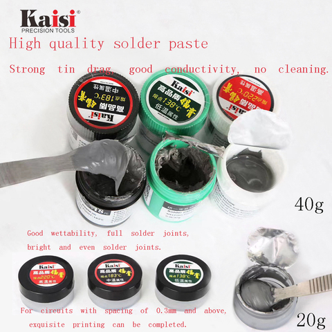 Kaisi High Quality Lead-Free Solder paste SMT Maintenance Soldering Tin For iPhone BGA 138 183 220 Degrees Environmental CPU Tin ► Photo 1/6