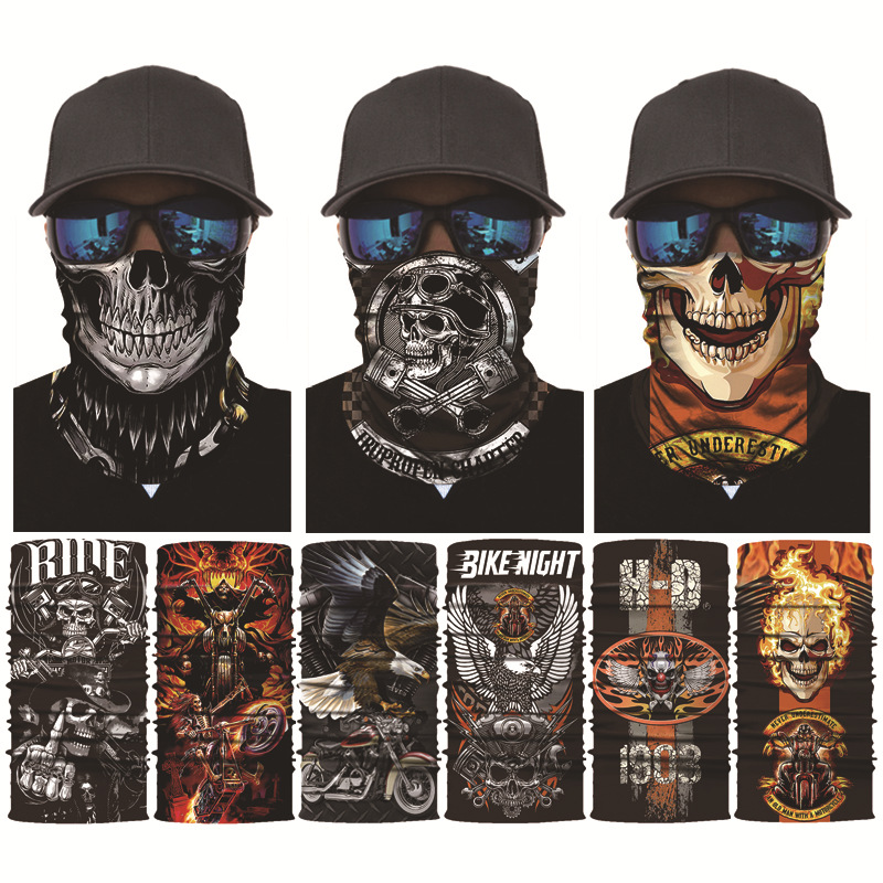 3D Joker Skull Motorcycle Cycling Neck Scarf Half Face Cover Bandana Headband 