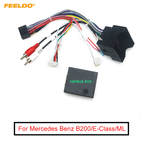 Car Android 16PIN Power Wiring Harness Cable Adapter With Canbus Box For Mercedes Benz B200/W211/ML/S300/Vito/Viano/R350/W203 ► Photo 1/6
