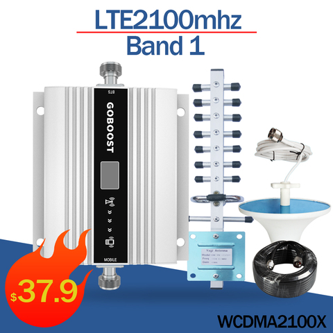 LTE 2100 Signal Booster LCD Display Mini Booster Amplifier 3G Cellular Amplifier WCDMA 2100mhz Mobile Cell Phone Signal Repeater ► Photo 1/6