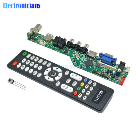 New Universal LCD Controller Board Resolution TV Motherboard VGA/HDMI/AV/TV/USB HDMI Interface Driver Board Module diymore ► Photo 1/6