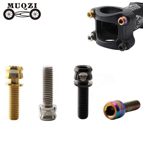 MUQZI 4PS Bicycle handlebar Stem Screw Titanium Alloy   M5*15/17/19MM Bolts Stem Fixing Screws Replacement ► Photo 1/6