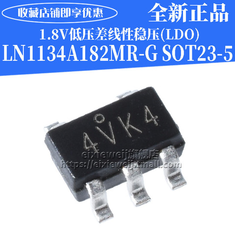 10PCS/LOT   LN1134A182MR 4VK4 SOT23-5 1.8V  new original in stock ► Photo 1/3