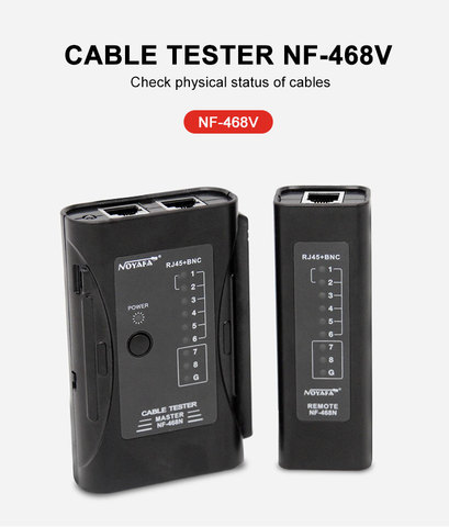 Noyafa NF-468V Network Ethernet RJ45 CAT5E CAT6 LAN Cable Tester RJ11 Test Tools For UTP/STP Line RJ12 Wire Check ► Photo 1/4