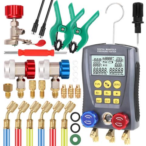 Digital Pressure Gauge Refrigeration Vacuum Pressure Manifold Tester Meter HVAC Temperature Tester Digital Manifold Gauge Meter ► Photo 1/6