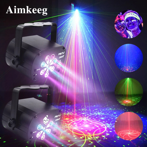 2022 New LED Stage Light Disco Laser Projector With Remote Control  Professional Stage Lighting Effect for DJ Music Party Lamp ► Photo 1/6