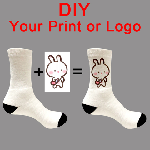 Customized Print Socks Women's Men's DIY Photo Logo Brand Quanlitity Cotton  For Spring summer autumn winter ► Photo 1/3