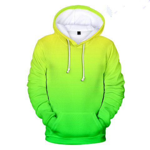 Neon green hoody men/women Harajuku Clothes Store For Customization 3D Hoodie Sweatshirt Street colorful print Hip Hop trend 4XL ► Photo 1/6