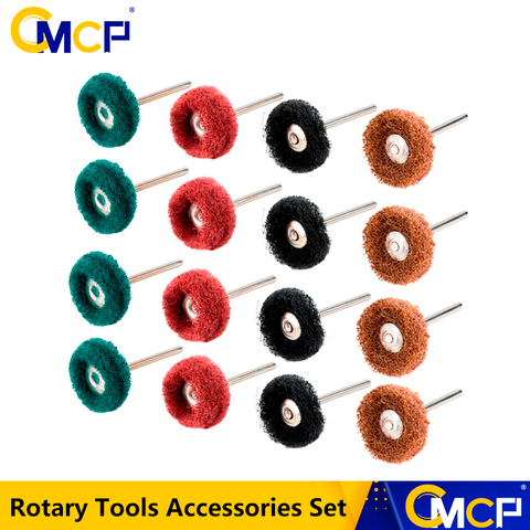 CMCP Mini Brush Scouring 3mm Shank Abrasive Wheel Nylon Polishing Buffing For Dremel Rotary Tools ► Photo 1/6