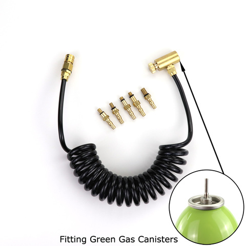 New Airsoft Adapter Set for Green Gas Canisters with Coil hose ► Photo 1/5
