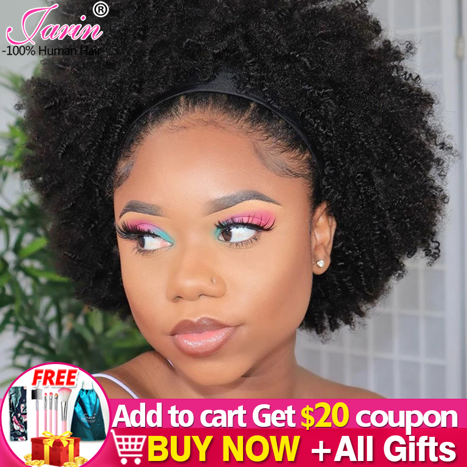 180% 250% Density Headbang Wigs Mongolian Afro Kinky Curly Hair Remy Human Hair  Wig Natural Color For Black Women Jarin Hair - Price history & Review |  AliExpress Seller - Jarin Hair Official Store 