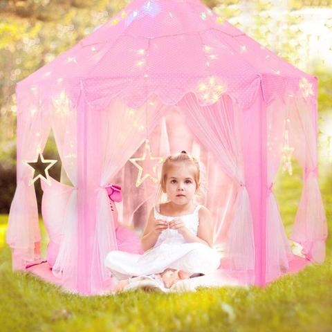 Portable Kids Toy Tipi Tent Ball Pool Princess Girl Castle Play House Children Small House Folding Playtent Baby Beach Tent ► Photo 1/6