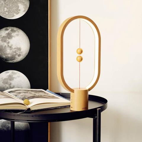 2022 Upgrade HENGPRO Balance Night Light Portable Ellipse Magnetic Mid-air Switch LED Desk Lamp Touch Dimming Home Decor ► Photo 1/6