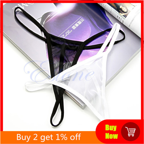 Women Sexy Transparent Thongs G-String Sheer V-String Lingerie Panties Underwear new ► Photo 1/6