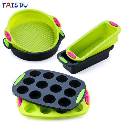 Silicone High-end Household Rectangular Toast High Temperature Resistant Round Cake Mold Non-stick Oven Available Baking Tools ► Photo 1/6