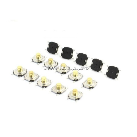 100PCS 4*4*3mm 4x4x 3MM 4X4X3mm Tactile Push Button Switch Tact 4 Pin Switch Micro Switch SMD ► Photo 1/2