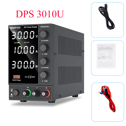 WANPTEK DPS3010U 0-30V 0-10A 300W Switching DC Power Supply 4 Digits Adjustable Mini Power Supply AC 115V/230V 50/60Hz ► Photo 1/1