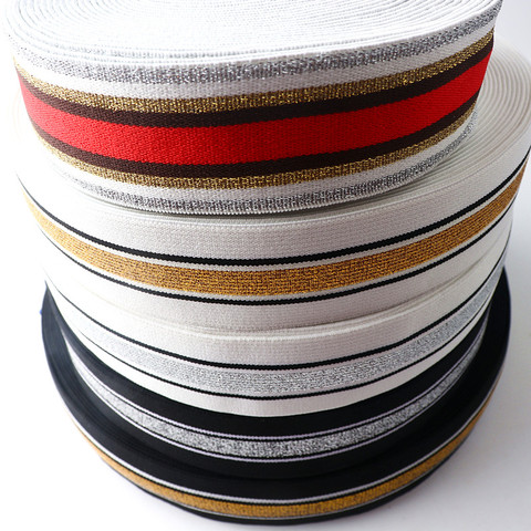 40Mm Thick Striped Elastic Band Pants Waist Sealing Rubber Band Wide Flat Elastic Striped Webbing Accessories Sewing Accessories ► Photo 1/6