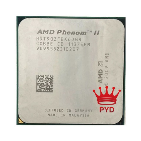 AMD Phenom II X6 1090T 1090 3.2 GHz Six Core CPU Processor HDT90ZFBK6DGR Socket AM3 ► Photo 1/2