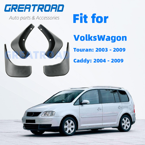 For VW Touran Caddy 2004-2010 Front Rear Car Mud Flaps Mudflaps Splash Guards Mud Flap Mudguards Fender 2009 2008 2007 2006 2005 ► Photo 1/6