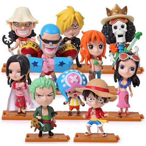 10pcs/set Action Figure Model Toy Japanese Anime Peripheral Collection Desktop Decor Luffy Nami Dolls Toy For Children ► Photo 1/6