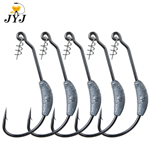 Exposed Lead Jig Head Barbed Lead Hook 2g 2.5g 3g 5g 7g Offset Fishing Hook Fish Hooks Fit for Texas Rigs Fishing Tackle ► Photo 1/6