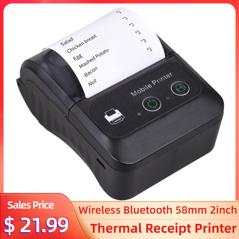 Portable Bluetooth Label Printer 58mm 2inch Wireless Bluetooth Thermal Printer Label Maker for Store Shipping Mini Label Printer ► Photo 1/6
