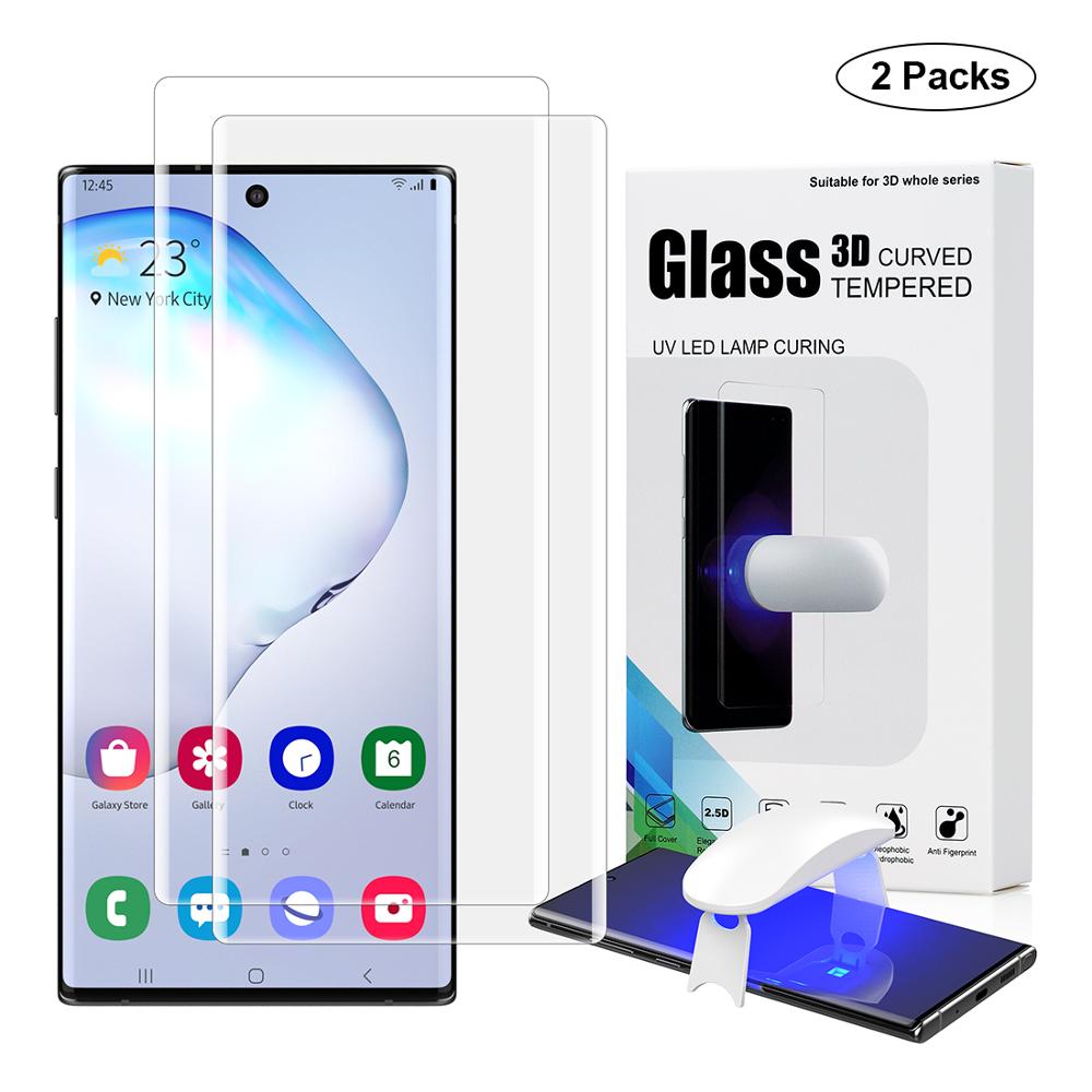 Price History Review On Screen Protector With Fingerprint Unlock For Samsung Galaxy Note 10 Plus Uv Glass Film Full Cover For Note 10 Tempered Glass Aliexpress Seller Feitenn Mobile