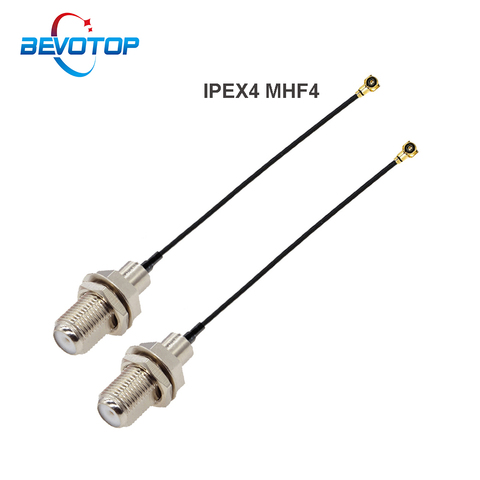 2PCS/LOT F Female to u.FL/IPX/IPEX4 MHF4 Female Jack Pigtail RF1.13 RF Coaxial Cable 3G Antenna Extension Cord Wire 15CM 30CM ► Photo 1/5