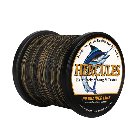 Hercules Fishing Line 12 Strands Multifilament 15-60LB PE Braided Line 300M 500M 1000M Super Strong Carp Fishing Cord Sinking ► Photo 1/6