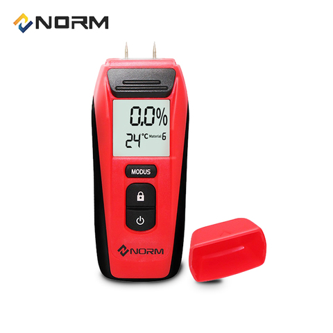 Norm Portable Digital Wood Moisture Meter Two Pins Hot Humidity Tester 0.5 percent Accuracy Hygrometer Timber Damp Detector ► Photo 1/5