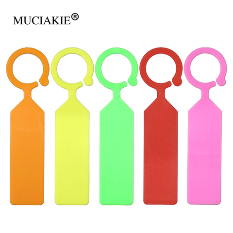 MUCIAKIE 50PCS Ring Plastic Hanging Labels Garden Plant Pot Markers Reusable Waterproof Thick Hook Tree Tags Decoration Tool ► Photo 1/6