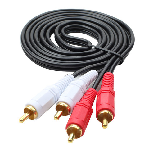 2RCA Male to 2 RCA Male Audio Video Cable RCA Audio Splitter Cable for DVD Sound TV box Louder 1.5M ► Photo 1/4