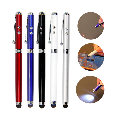 Metal Multifunction Ballpoint Pen Touch Laser Capacitance 4-in-1 Ad LOGO Custom Made Rollerball Pen 1.0MM ► Photo 1/6