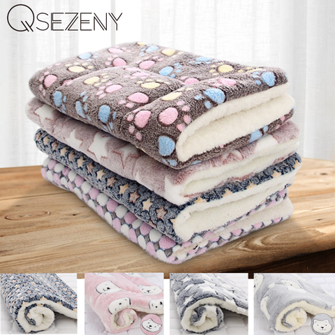 Soft Flannel Thickened Pet Soft Fleece Pad Pet Blanket Bed Mat For Puppy Dog Cat Sofa Cushion Home Rug Keep Warm Sleeping Cover ► Photo 1/6