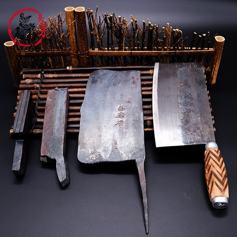 Handmade Forged Chinese Chef's Knife High-grade Cooking Vegetable Meat Cleaver Traditional High Carbon Steel Kitchen Knives Tool ► Photo 1/6