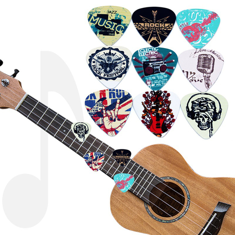 10pcs Guitar Picks Mediator Rock Gestures 0.71mm Acoustic Guitar Picks Plectrums Celluloid Shrapnel ► Photo 1/6