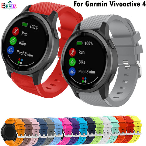22mm Watchband Correa For Garmin Vivoactive 4 Strap silicone bracelet For Huawei Honor Magic Watch 2 46mm wristband Accessories ► Photo 1/6