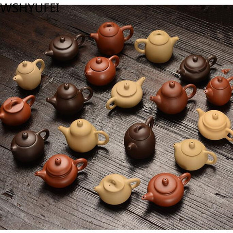 1 PCS Purple Clay Finger Teapot Tea Pet Small Pocket tea Set Ornaments tea Accessories Boutique Tea Table Decoration ► Photo 1/6