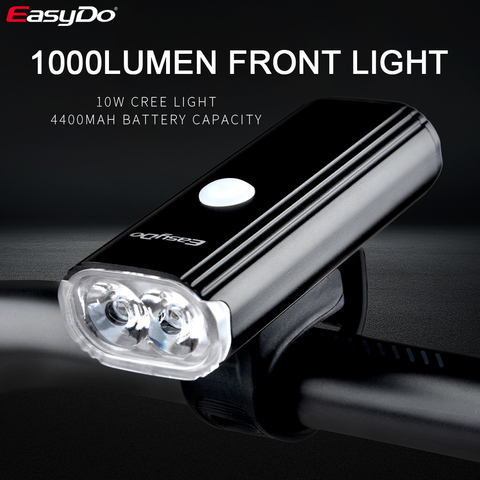 Easydo Bike Bicycle Headlight 10W Super Bright 1000 Lumen Led Light USB 4400mAh Cycling Front Light  EL-1110 ► Photo 1/6